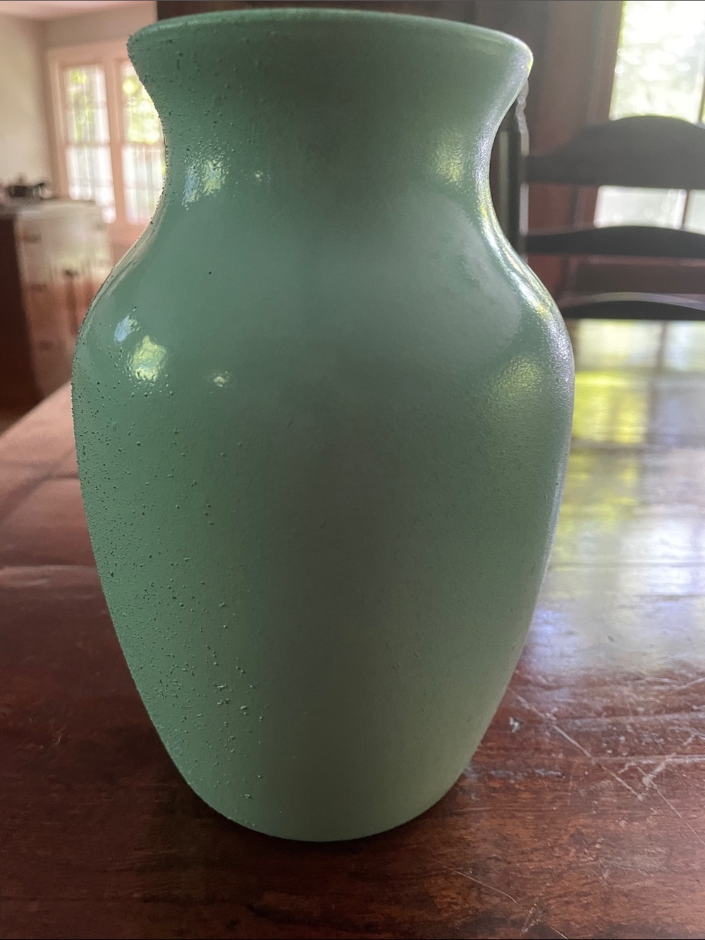 Gorgeous painted glass vase.